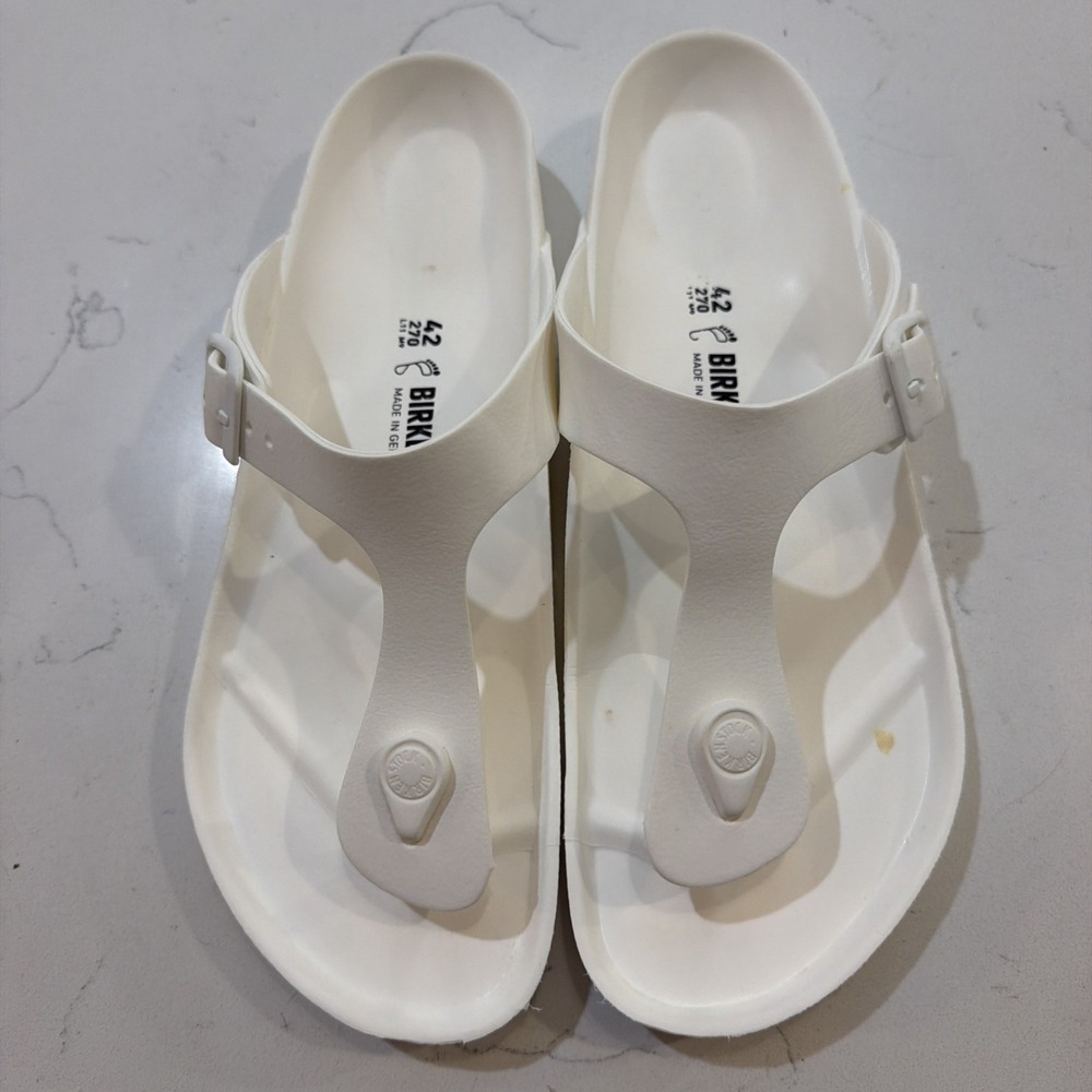 Birkenstock Gizeh EVA Regular Fit White Flip Flops US Men's 9 Women's 11